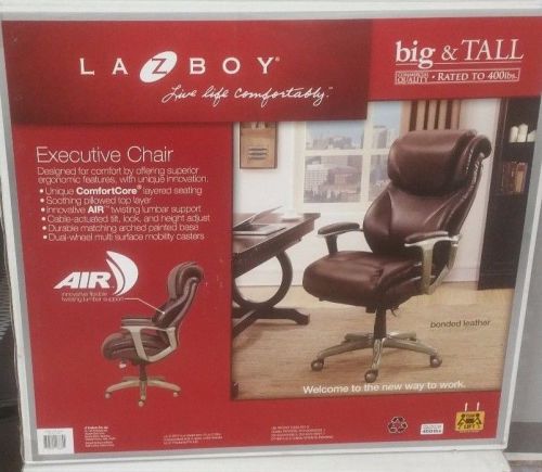 Lazyboy Leather BIG AND TALL Executive Office Chair-Very Comfortable- AIR lumbar