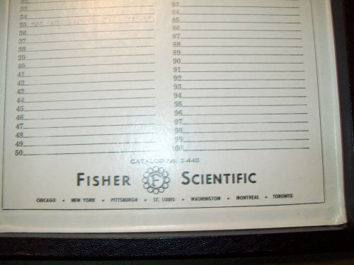 FISHER SCIENTIFIC WOOD CASE MICROSCOPE SLIDES USED