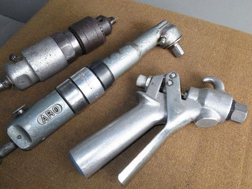 Vintage ARO Angle Air Impact Pneumatic Wrench Drill LINCOLN Spray Gun Tools LOT