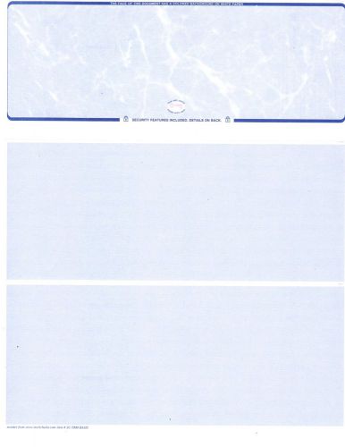 Blank Checks Paper stock - Check on Top - Sky Blue 250 Count