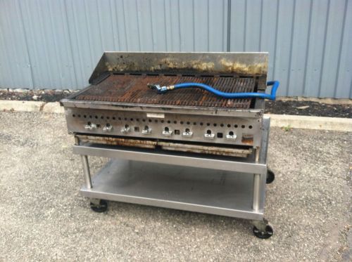 VULCAN 48&#034; CHARBROILER WITH STAINLESS STEEL TABLE / STAND - SEND BEST OFFER