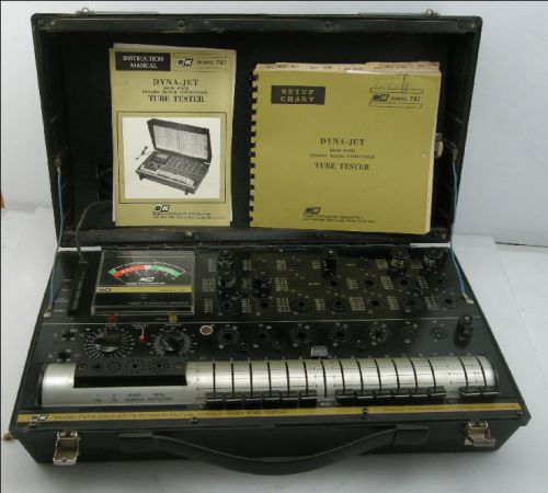 B&amp;K 747 Tube Tester, With Manual &amp; Chart, Tests Accurate, Manuals
