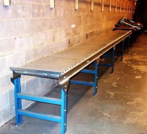 Gravity conveyor rollers stands bend used store fixtures backroom liquidation for sale