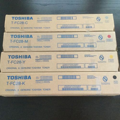 Genuine Toshiba T-FC28 CMYK Toner e-Studio 2820C/ 2830C/ 3520C/ 3540C/ 4520C
