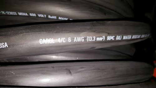Carol 16074 6/4C Carolprene SOOW 600V/90C Portable Power Cable Cord Black /1ft