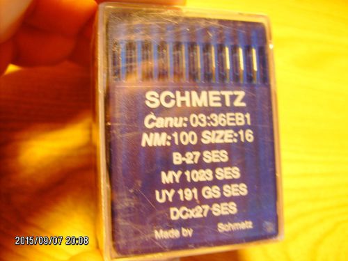 100 pc SCHMETZ sewing machine needles B-27 SES NM 100 size 16