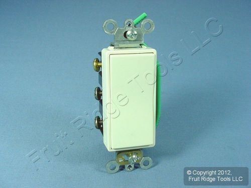 New Leviton Almond DPDT Center-OFF Decora Rocker Light Switch Maintained 5686-2A