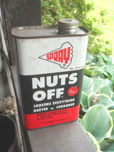Vintage NOS NUTS OFF Solvent/Loosens Everything-1 pint Can-Great Graphics