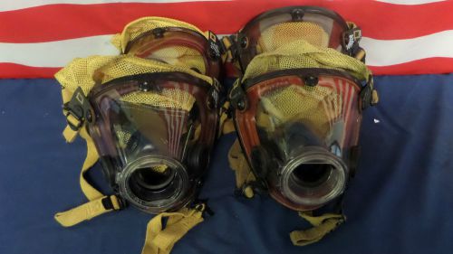 Used Scott AV2000 X-Large Face Masks with Red Rubber Face Seal
