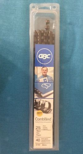 GBC CombBind 5/16&#034;&#034; Spines Pack 25, 40 sheet Capacity New