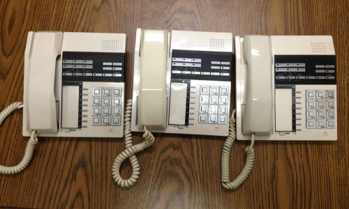 Lot of 3 TECHNICOM 61650 EK-616 Key Telephones for NEC Systems