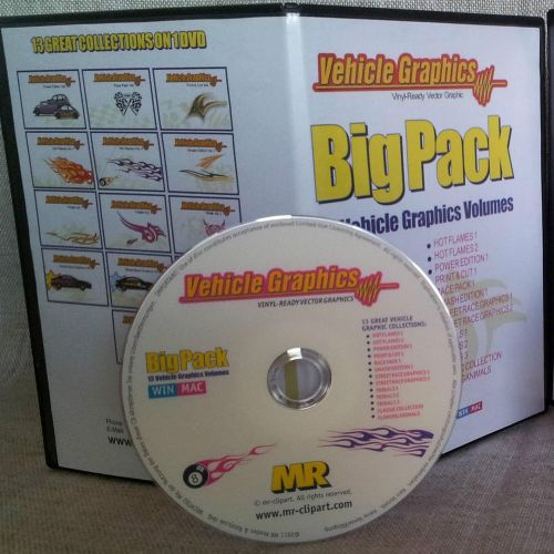 13 BIG PACK Vehicle Graphics Volumes Collection Vinyl Ready Cut Vector MrClipart