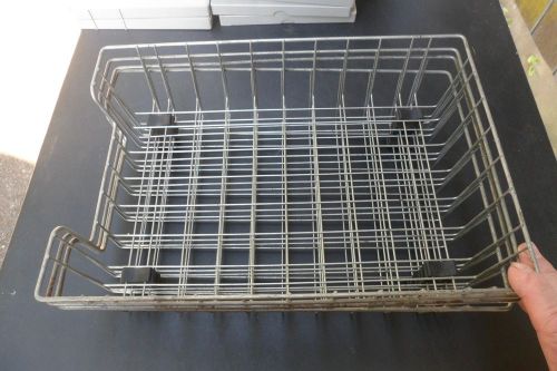LOT of 4 Vintage Industrial Metal Wire In-Out Letter Size Desk Tray Basket