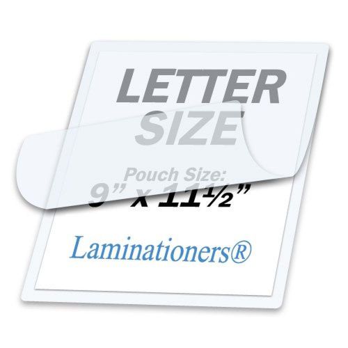 3 Mil Clear Letter Size Thermal Laminating Pouches 9 X 11.5 Qty 100 Hot Gloss...