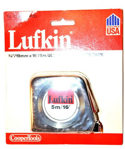Nos lufkin usa 3/4&#034; x 16&#039; / 5m  ultralok power tape measure #y35me $43 for sale