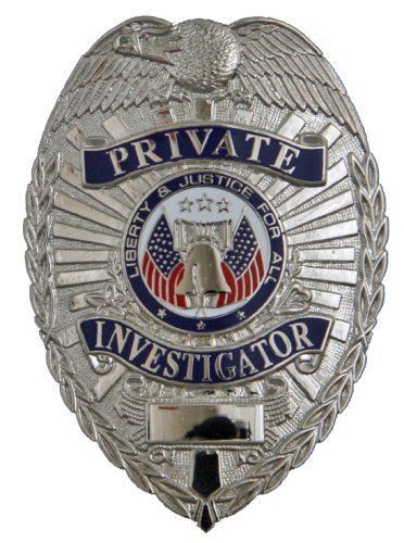 HWC Private Investigator Nickel Breast Badge