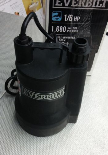 Everbilt sup54-hd 1/6 hp submersible thermoplastic utility pump 1001 092 915 for sale