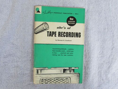 ABC&#039;s Of Tape Recording A 1966 Photofact Publication Box - E