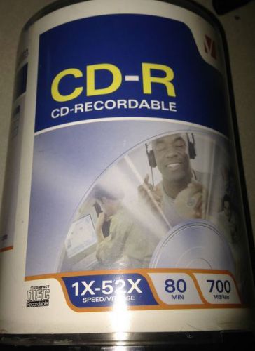 Verbatim CD-R Discs, 700MB/80min, 52x,  100 Pack NIB