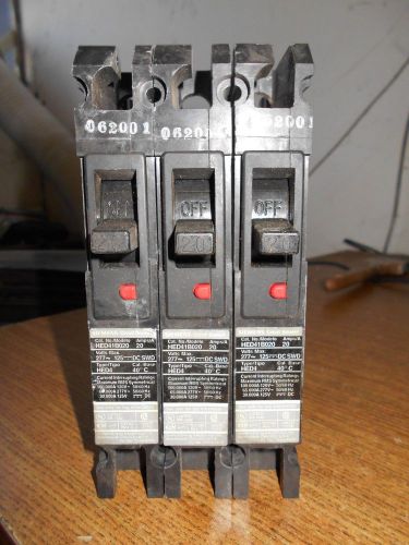 SIEMENS CIRCUIT BREAKER HED41B020 20A 1P 277V LOT OF 3