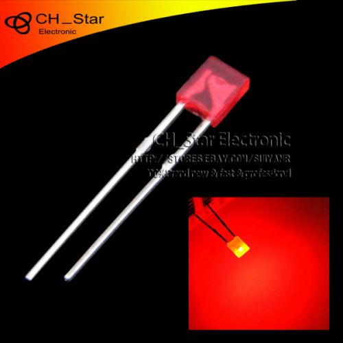 100pcs 2x3x4mm Square LED Diodes Diffused Red-Red DIP Rectangle Rectangular
