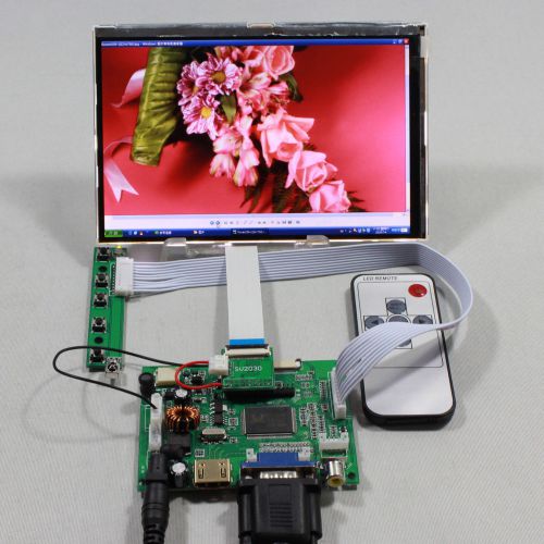 HDMI VGA 2AV LCD driver board 7inch HSD070PWW1 C00 1280x800 IPS lcd panel Remote