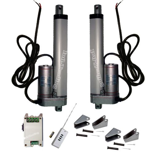 Set of 2pcs linear actuators 6&#034; stroke 1500n 330lbs dc12v &amp;wireless control kits for sale
