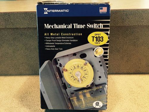 INTERMATIC T103 Timer,24 Hour,Dpst, New