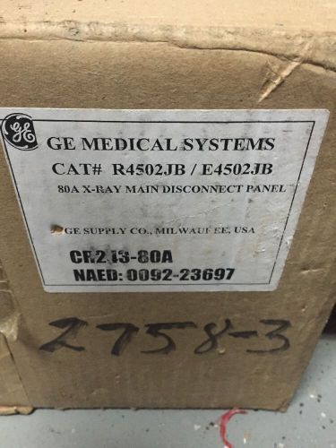 Ge Medical Systems Cat#R4502jb/e4502jb 80 Amp X-ray Main Disconnect Panel New !