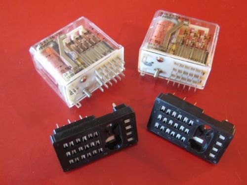 Relay r10-e1-y6-v90  2a 28v 120 vac res  relays &amp; socket  ( 2 pcs ) **new** for sale