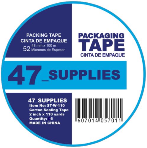 Packing Tape 2&#034; x 110 Yds -Top Quality- 36-pack TAN CLEAR - 47_SUPPLIES