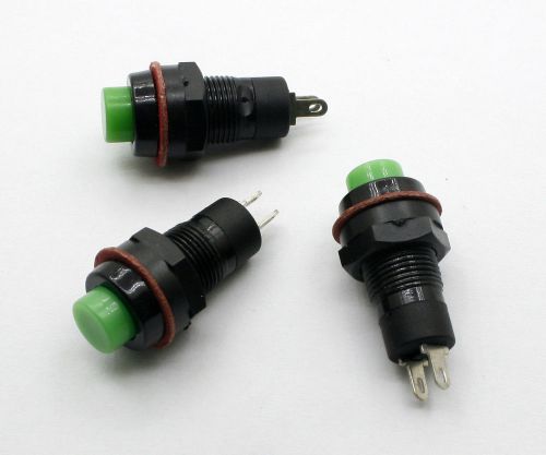 50pcs Locking OFF-ON Push Button Switch Green PS-32