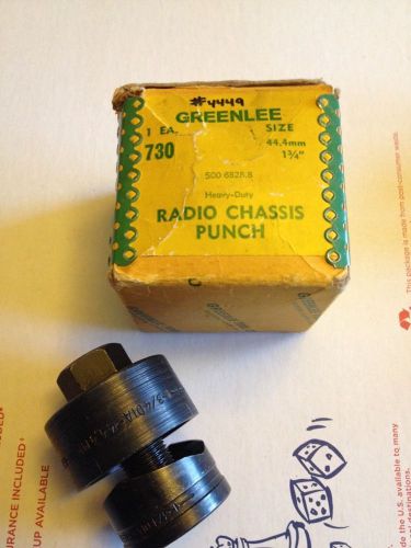 Greenlee 1 3/4&#034; Radio Chassis Actual Diameter Knockout Punch 1.75&#034; 44.45mm #4449