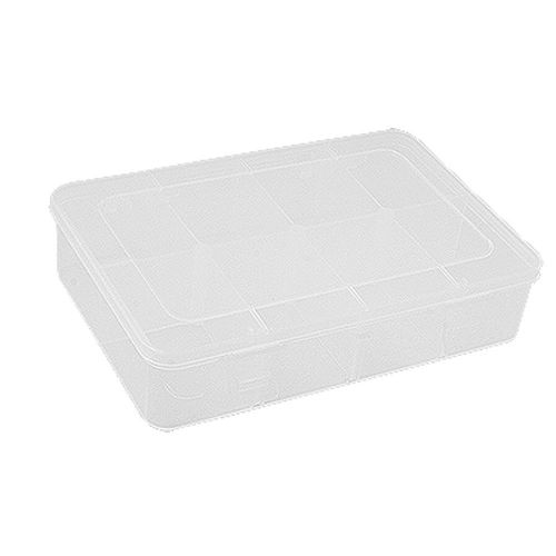Clear Hard Plastic 8 Compartments Components Case Box