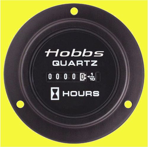 HOBBS 085097 Hour Meter, DC Quartz, 12V