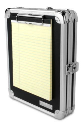 New vaultz locking storage clipboard for letter size sheets, key lock, black for sale