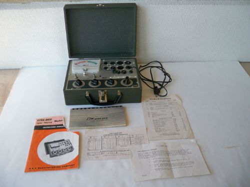 B &amp; k model 600 dyna-quik tube selector tester w/ manuals &amp; paperwork very nice! for sale