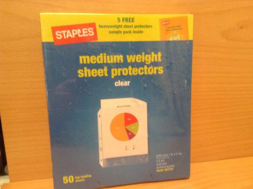 Staples Top-Loading Sheet Protectors Medium-Weight Clear 2.4 miL  718103053730