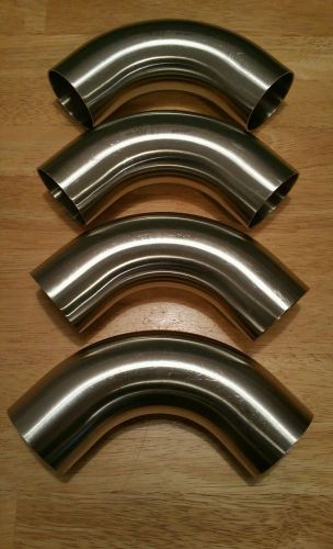 STAINLESS STEEL WELD 90 ELBOW 2&#034; O.D. SANITARY PIPE TUBING 304 stainless.