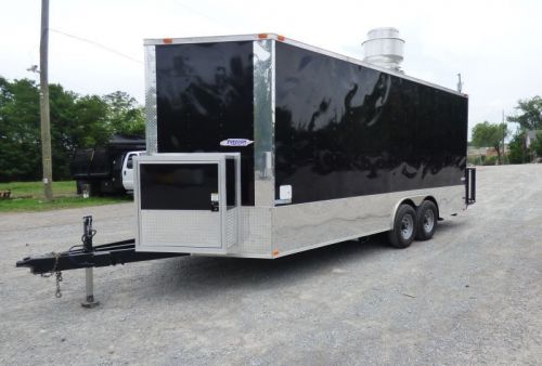 Concession trailer 8.5 x 20 black - catering event food trailer for sale
