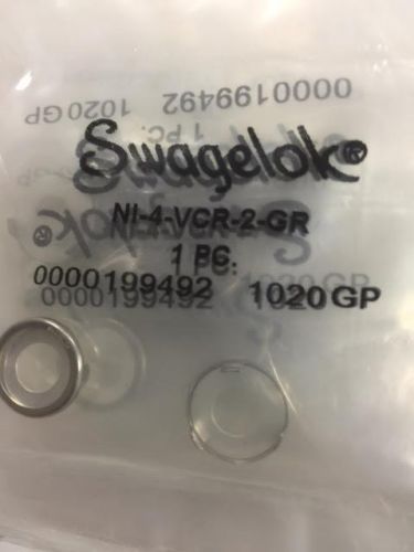 New swagelok ni-4-vcr-2-gr vcr gasket washer retainer (10 gaskets) silver. for sale