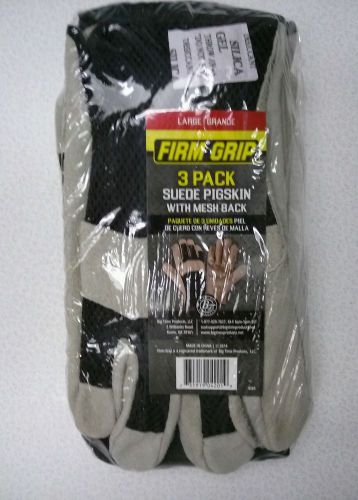 FIRM GRIP SUEDE PIGSKIN WITH MESH BACK....3 PAIRS TO A PACK....
