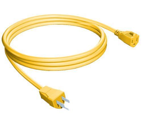 Stanley 33157 grounded outdoor extension power cord, 15-feet, yellow new for sale
