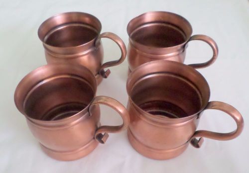 Vintage Moscow Mule Mugs Set of 4 Copper