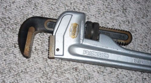 Rigid 824 Heavy Duty Aluminum Pipe Wrench - Straight  Made in USA