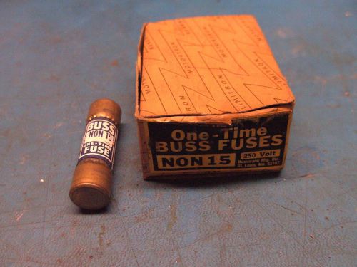 New bussmann one-time non 15 k5 buss fuse 250v - 1 fuse w/ original factory box for sale