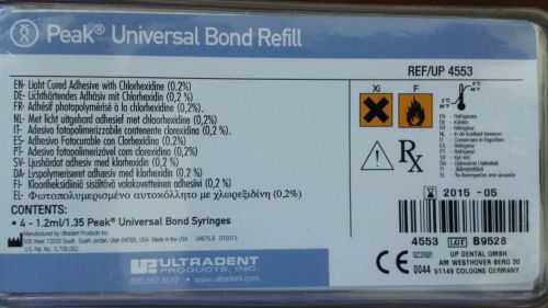 Pack of 2x Ultradent peak universal bond Light Cured Adhesive Chlorhexidine..