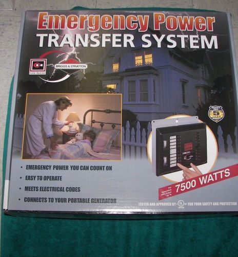 Briggs and Stratton Portable Generator &#034;Emergency Power Transfer System&#034; NEW