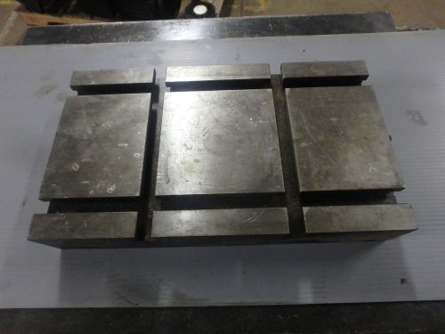 14&#034; x 8&#034; x 2-1/4&#034; steel weld t-slotted table cast iron layout plate weld 2 slot for sale