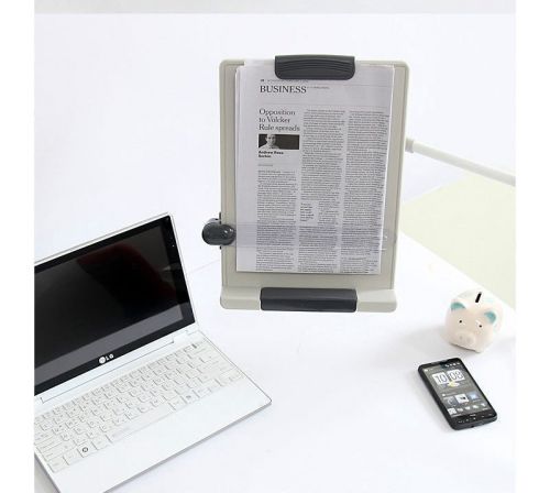 Desk Mount Flexible Arm Copy holder Book Document Paper Reading Stand Protable